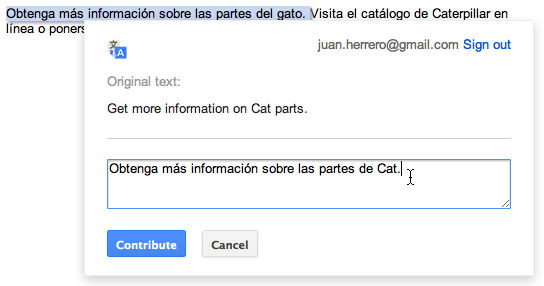 谷歌测试新插件方便用户修正文本翻译内容